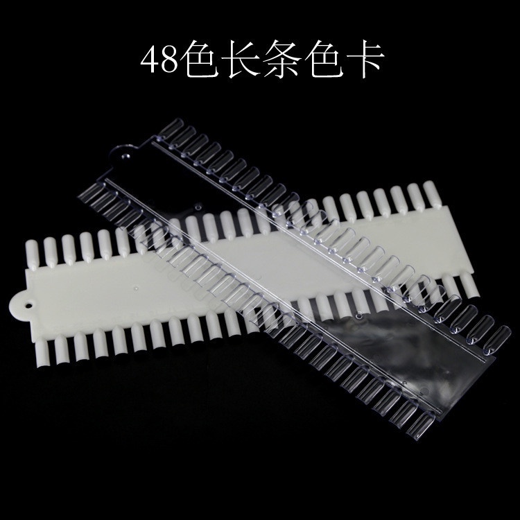 Vỉ móng mẫu swatch màu sơn/màu bột làm bảng màu - có 48 - 72 móng đánh số thứ tự