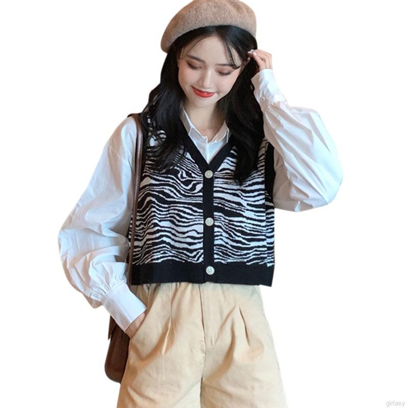 Áo Khoác Len Không Tay Họa Tiết Ngựa Vằn Thời Trang Cho Nữ | BigBuy360 - bigbuy360.vn