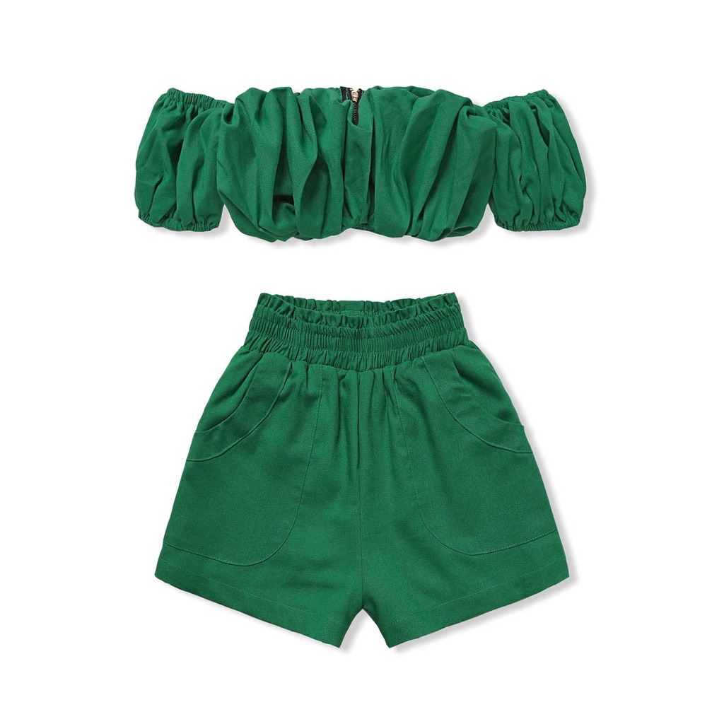 Set Nữ Áo Croptop Pumpkin , Chất Vải Kate Thoải Mái , WSD000403 ,SOMEHOW