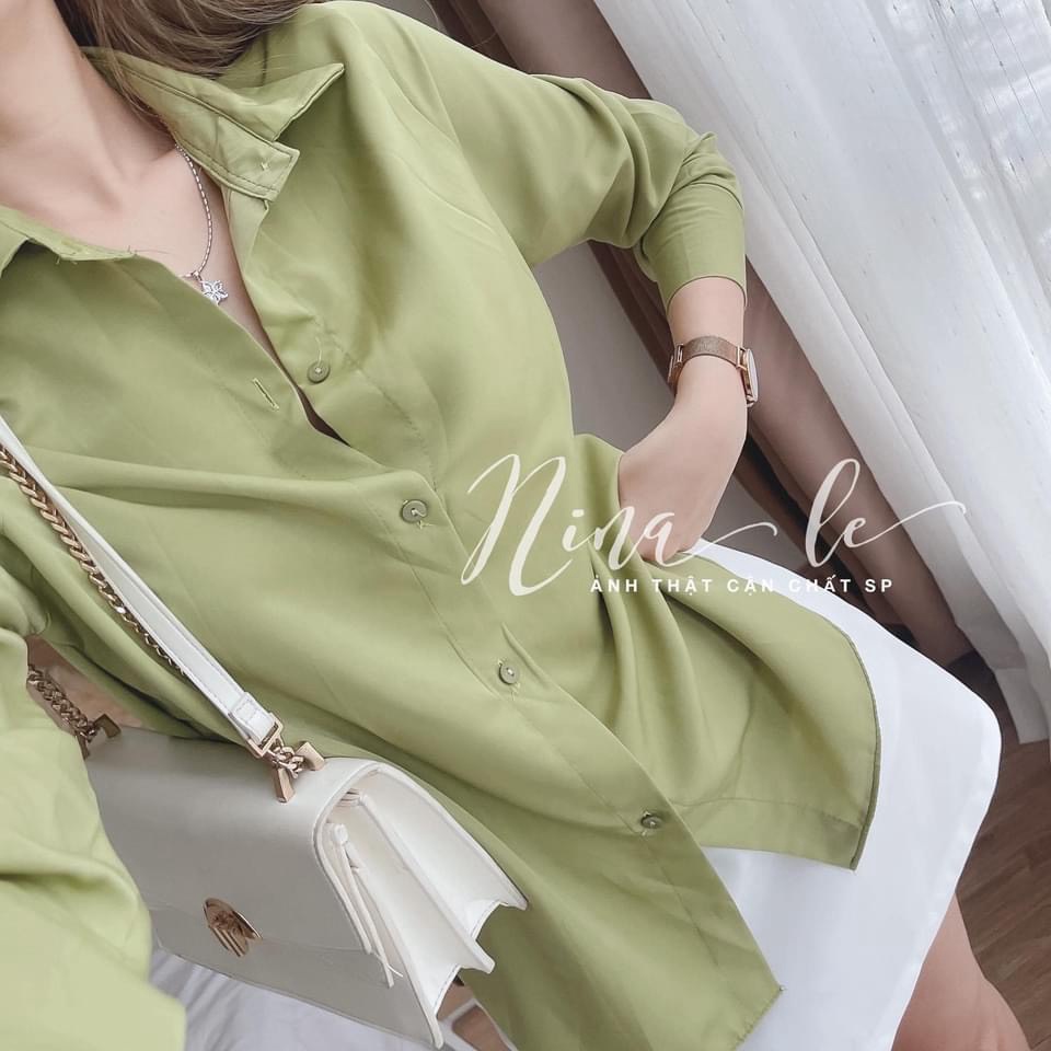 (MIỄN PHÍSHIP 2022) Set tiểu thư Hàn Quốc, Set chân váy chữ A,set bộ nữ áo sơ mi mặc đi chơi, áo sơ mi màu xanh hottrend