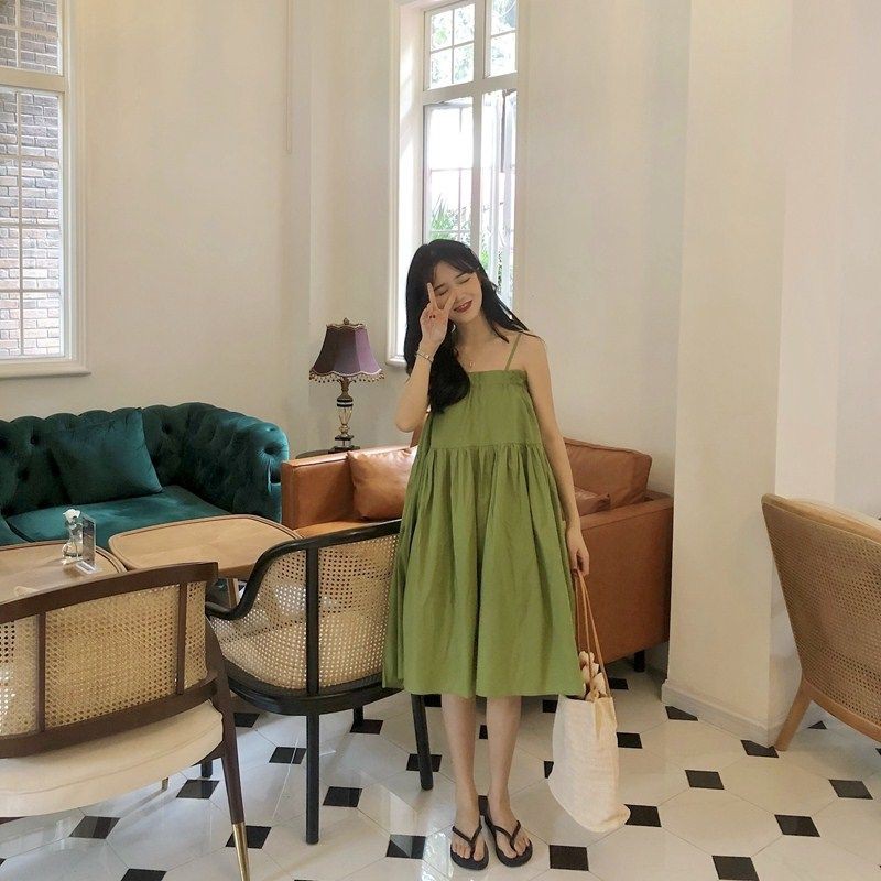 Đầm hai dây phong cách thời trang Hàn Quốc 2019 dành cho nữ | BigBuy360 - bigbuy360.vn