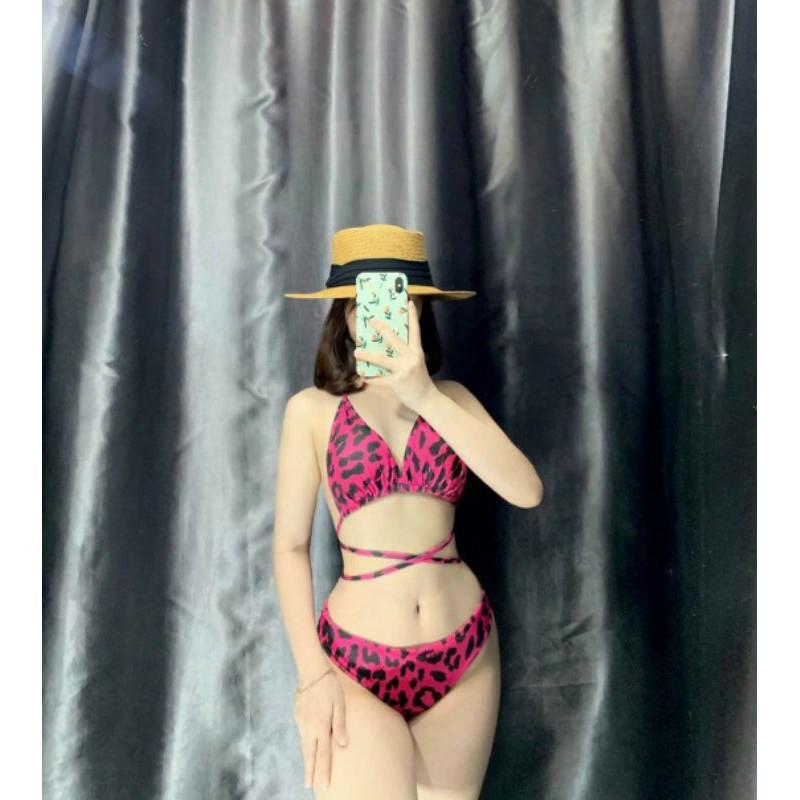 Bikini họa tiết beo hồng (đa dạng mẫu) Eva Shop
