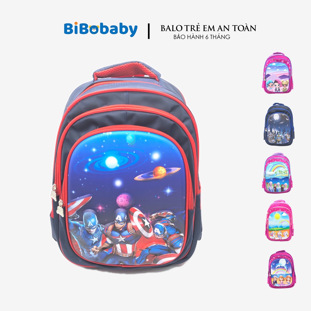 BA LÔ HỌC SINH CẤP 1 SIÊU NHẸ CHỐNG THẤM NƯỚC HỌA TIẾT HÌNH 3D DỄ THƯƠNG 1812