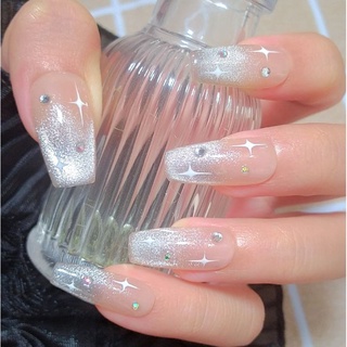 Nail box móng úp thiết kế ombre sơn mắt mèo tặng kèm keo dũa
