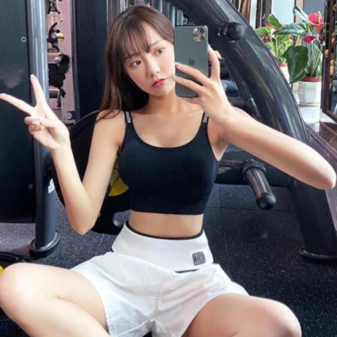 [EMMA] Áo Bra Tập Gym Nữ 2 Dây Phối Chữ Misshine [ĐỒ TẬP]