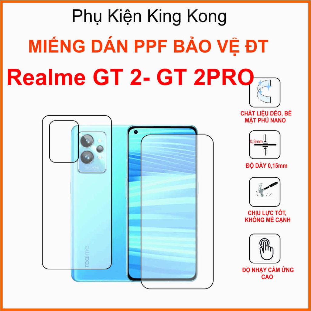 Miếng dán Ppf Realme Gt 2 pro / Gt 2 Dán ppf chống bám vân tay
