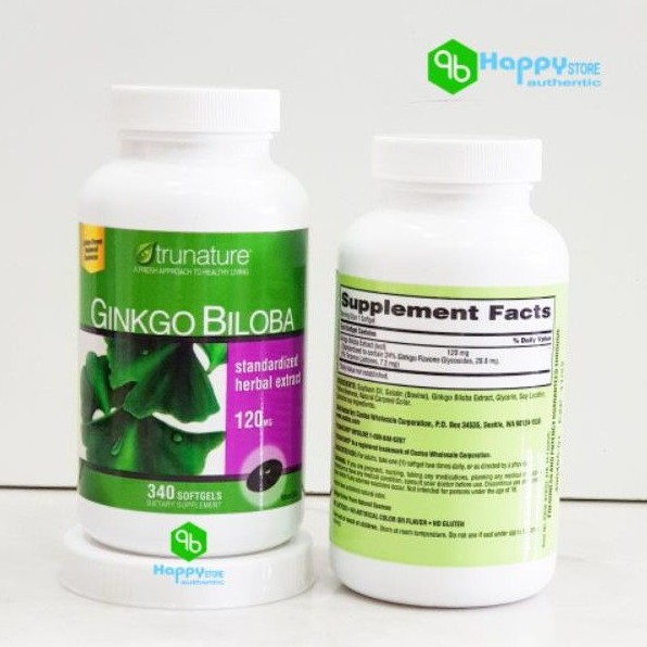 💊💊 Mẫu Mới VIÊN UỐNG BỔ NÃO Trunature Ginkgo Biloba, 340 viên ,Mỹ 💊💊 | Thế Giới Skin Care