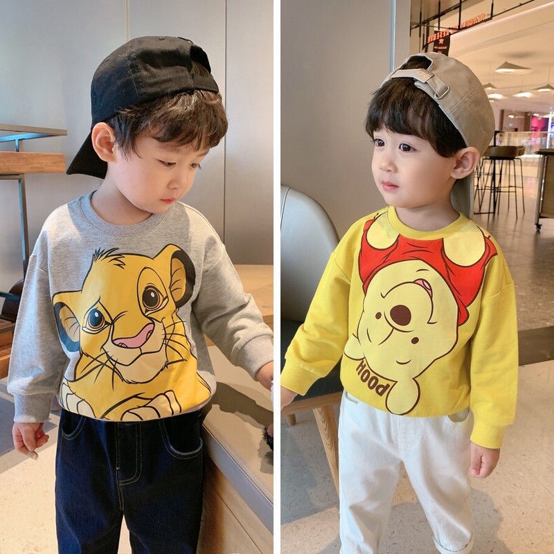 Áo khoác Áo Sweater in họa tiết hoạt hình phong cách Hàn quốc cho bé trai