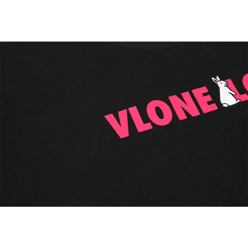 Áo Thun Cotton Tay Ngắn Dáng Rộng In Chữ V Vlone Kiểu Cổ Điển Thời Trang Mùa Hè Cho Cặp Đôi