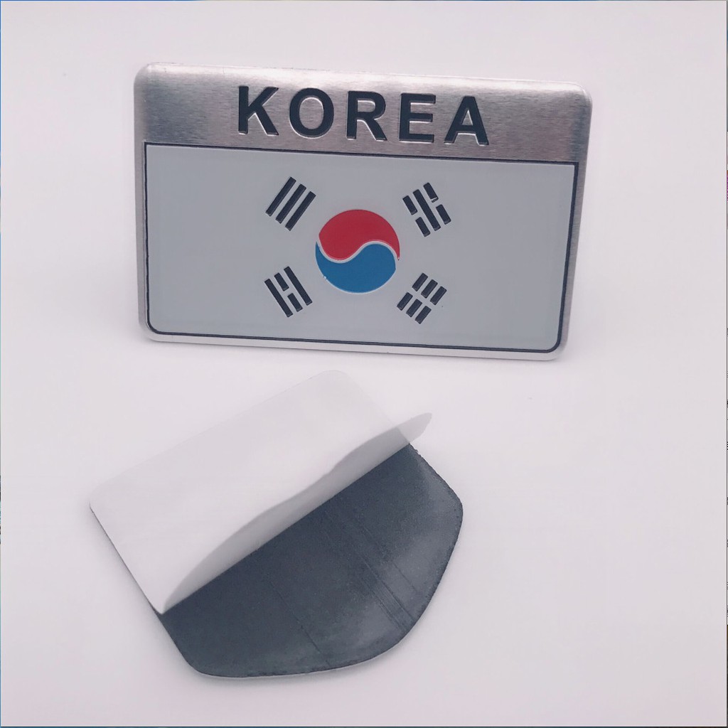 Tem Nhôm dán xe hình cờ Hàn Quốc - Korea