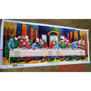 Tranh đính đá bữa tiệc ly thành phẩm (174x75cm)