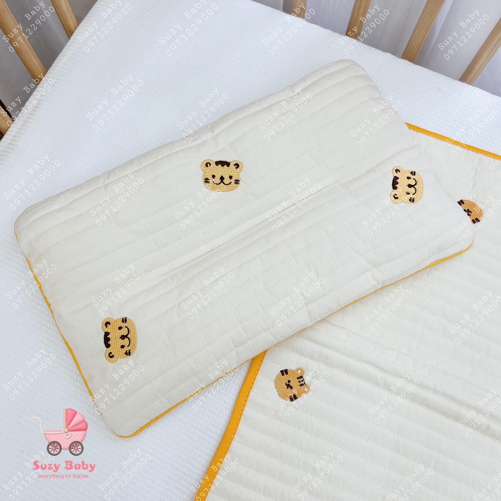 GỐI SƠ SINH THÊU GẤU THỎ, Suzy baby