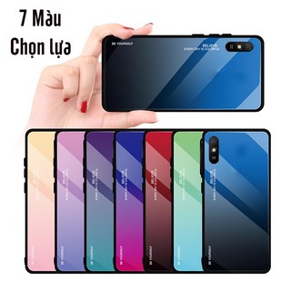 Ốp lưng cho Xiaomi Redmi 9A gương cứng 2 màu Gradient Ver 2 , viền TPU dẻo đen