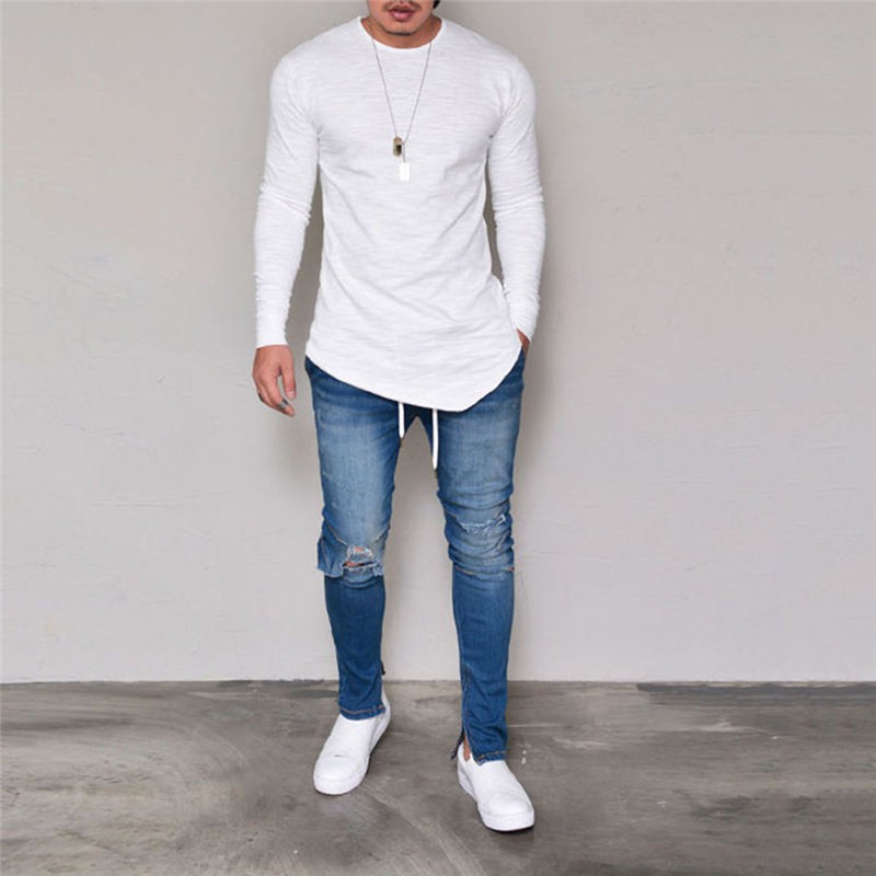 Áo thun dài tay cổ tròn phom ôm cho nam | BigBuy360 - bigbuy360.vn