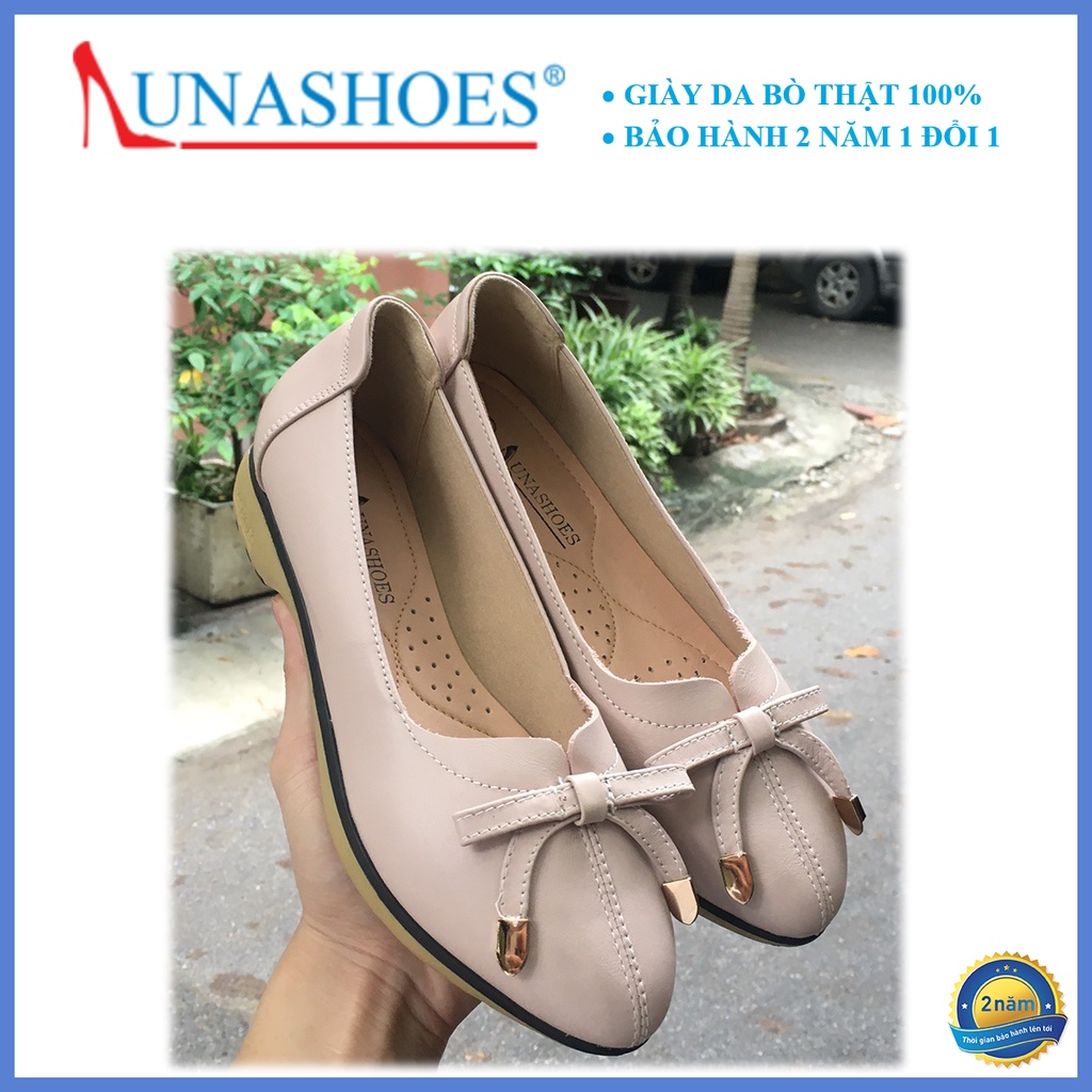 Giày lười nữ slip on da bò Lunashoes (707) màu đen nâu trắng kem fullsize bảo hành 24 tháng 1 đổi 1 giầy trung niên