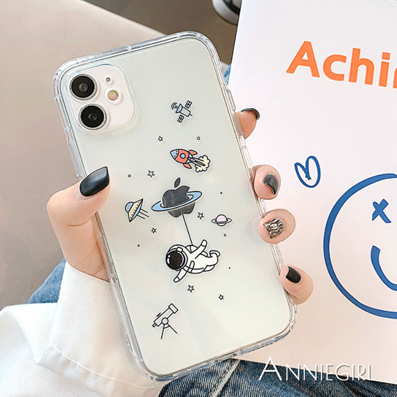 Ốp điện thoại TPU mềm họa tiết phi hành gia dễ thương cho IPhone 11 Pro Max XR Xs Max 8 7 Plus | BigBuy360 - bigbuy360.vn