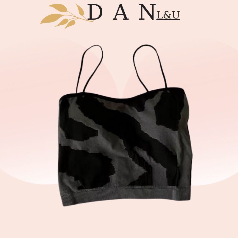 Áo Ngực Bra Khoét Lưng Sau Đệm Mút Da Báo Cá Tính Cho Nữ DAN L&amp;U 610