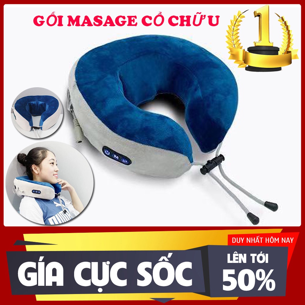 [HÀNG TỐT] GỐI MASSAGE, GỐI MASSAGE CỔ KẾT HỢP NHÀO, RUNG, NÓNG CHỐNG MỎI CỔ VAI GÁY. BẢO HÀNH 1 ĐỔI 1 MỚI. MUA NG