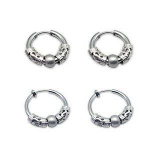 Bông tai vòng tròn kẹp không cần bấm lỗ