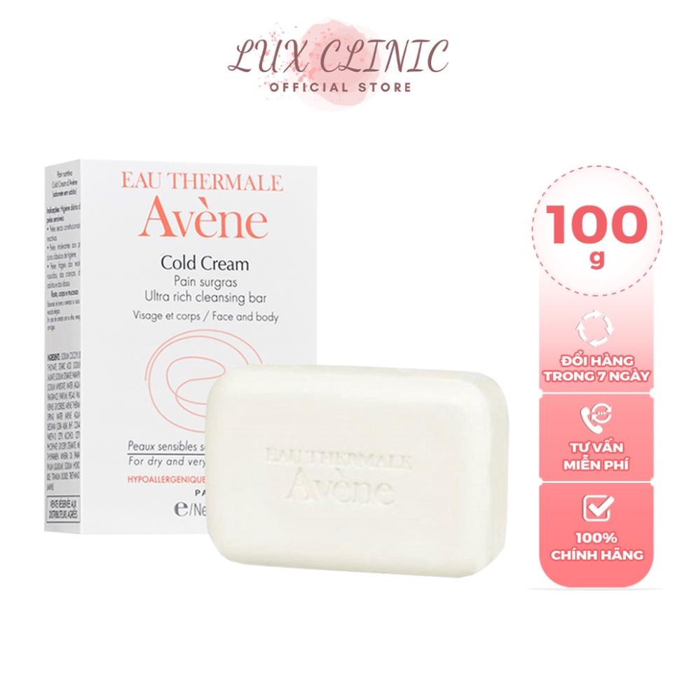 Thanh kem rửa mặt và tắm cho da khô nhạy cảm Avène Cold Cream Cleansing Bar 100g