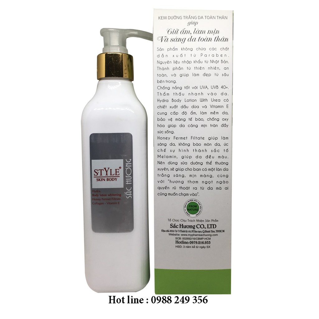 Kem Sắc Hương STYLE Dưỡng Trắng, Giữ Ẩm, Làm Mịn Da Toàn Thân 250ml | BigBuy360 - bigbuy360.vn