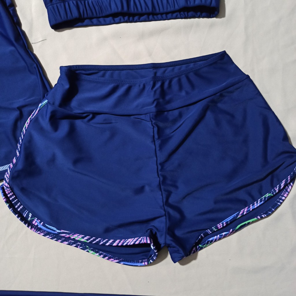 Bộ đồ bơi nữ 5 chi tiết dài tay kéo khóa thun lạnh đẹp cao cấp | BigBuy360 - bigbuy360.vn