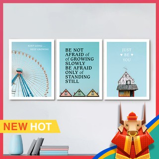 Tranh Canvas Treo Tường Combo 3 Bức Tone Xanh Chủ Đạo SẢN PHẨM ĐỘC QUYỀN