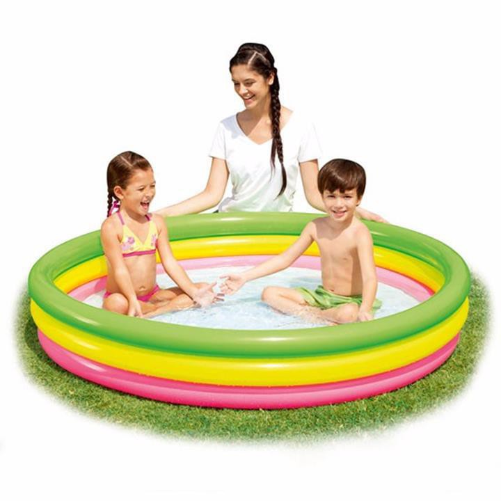 Hồ Bơi Phao 3 tầng Bestway 51103 đáy mềm - Bể bơi cầu vồng làm bằng nhựa PVC cao cấp - Đồ chơi trẻ em - LICLAC