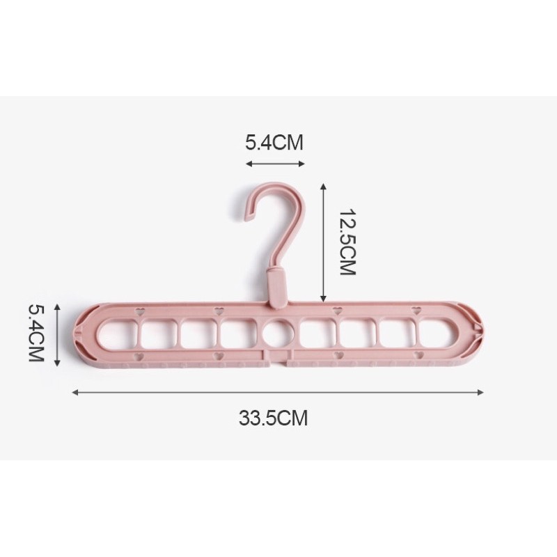 Móc treo quần áo 9 lỗ đa năng, tiết kiệm diện tích tuyệt vời