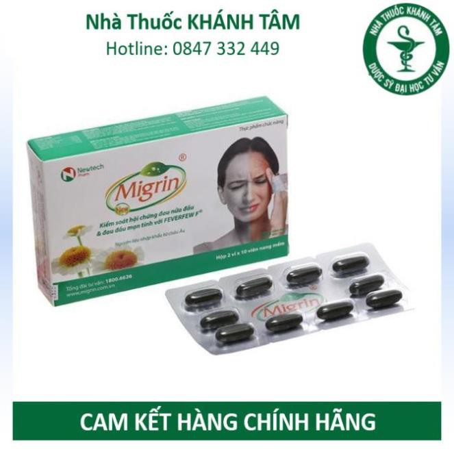 ! Migrin (Hộp 20 viên) - Giảm đau nửa đầu, migraine, thiếu máu não [mingrin] ! ! | BigBuy360 - bigbuy360.vn
