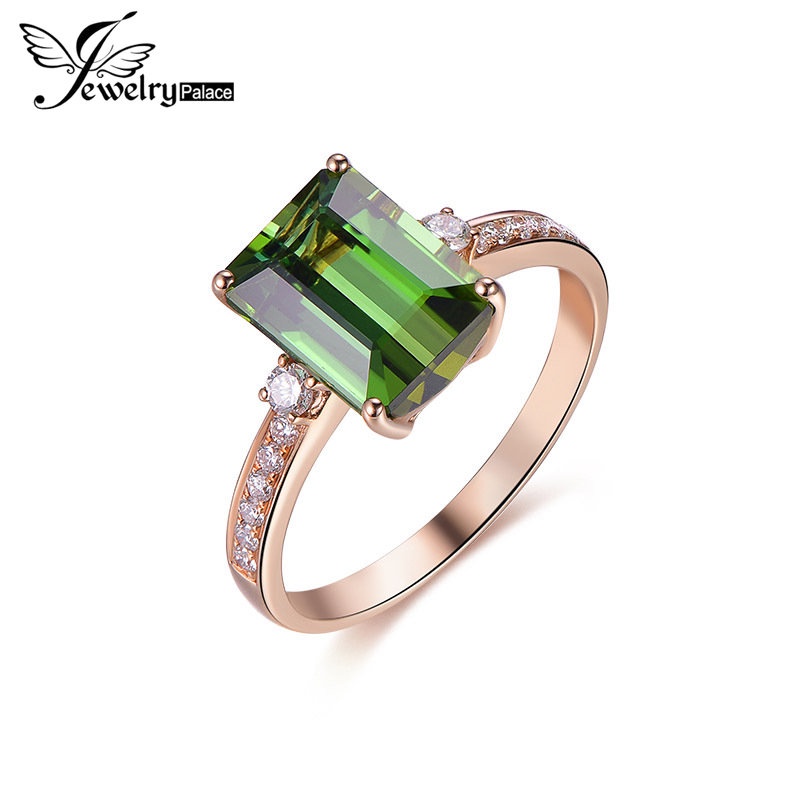 Nhẫn Mạ Vàng Hồng 925 18K Đính Đá Quý Nhiều Màu