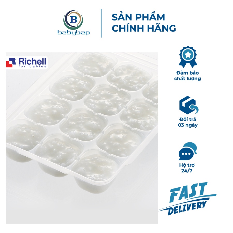 Bộ Khay Trữ Đông Thức Ăn Dặm Richell Dùng Được Cho Lò Vi Sóng