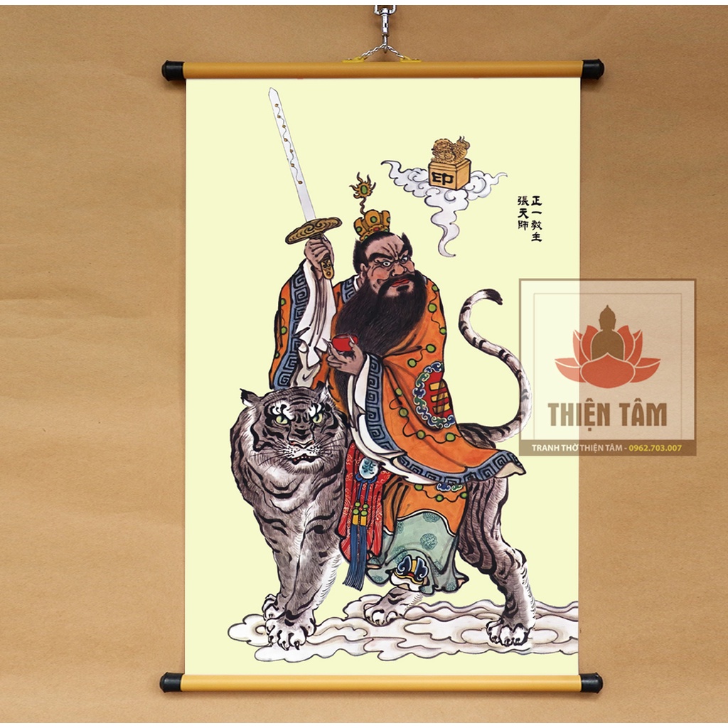Tranh Trương Đạo Lăng 40x60cm chất liệu vải phủ bóng cao cấp dày dặn