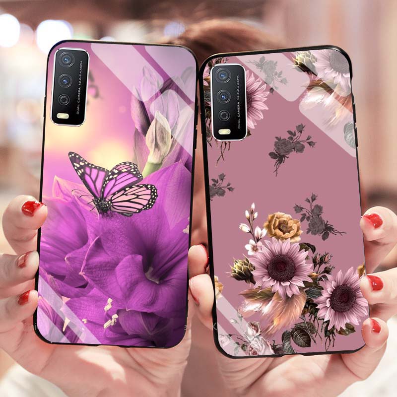 Ốp Vivo Y12s, Y20, Y20s, Y21 Lưng Kính Cường Lực Mới Nhất