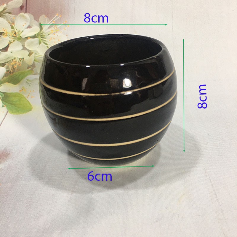 Chậu sứ nhỏ trồng cây xương rồng hoặc cắm cây hoa giả mini trang trí nhà cửa