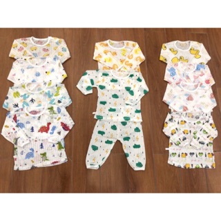 Combo 4 bộ cotton giấy dài tay cho bé