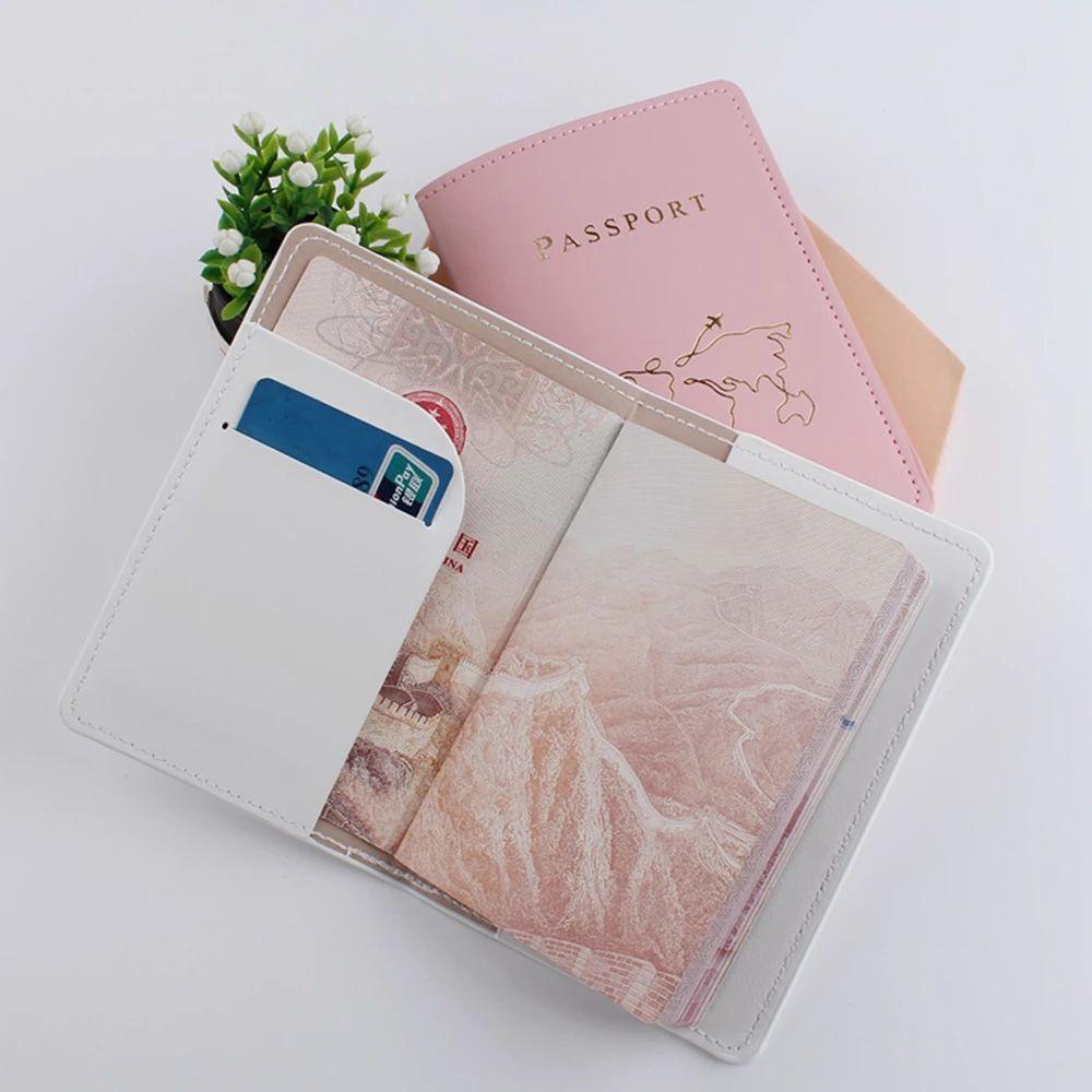 UUMIR Set vỏ bọc bảo vệ hộ chiếu và thẻ tag đánh dấu hành lý da PU đa năng di động du lịch dành cho cặp đôi