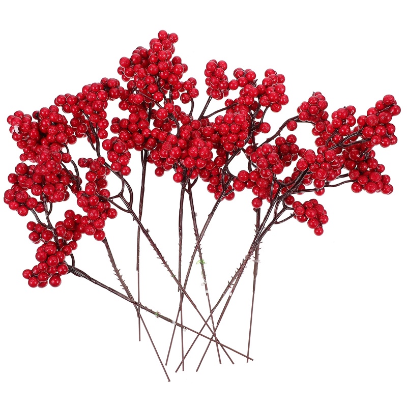 Nhánh cây berry nhân tạo bằng xốp chất lượng cao dùng trang trí tiệc cưới/ năm mới
