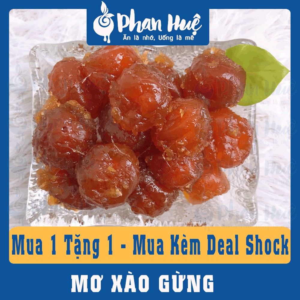 Ô mai xí muội mơ xào gừng Phan Huệ đặc biệt, mơ miền bắc chọn lọc. đặc sản Hà Nội, vị chua ngọt, cay nhẹ