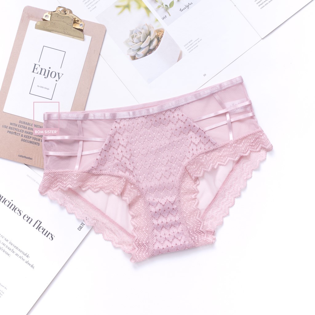 [Mã FARSBR99A giảm 10% đơn 99K] Quần lót lưới phối ren màu trơn BOM SISTER Q6046 | BigBuy360 - bigbuy360.vn