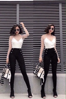 Quần legging cạp cao
