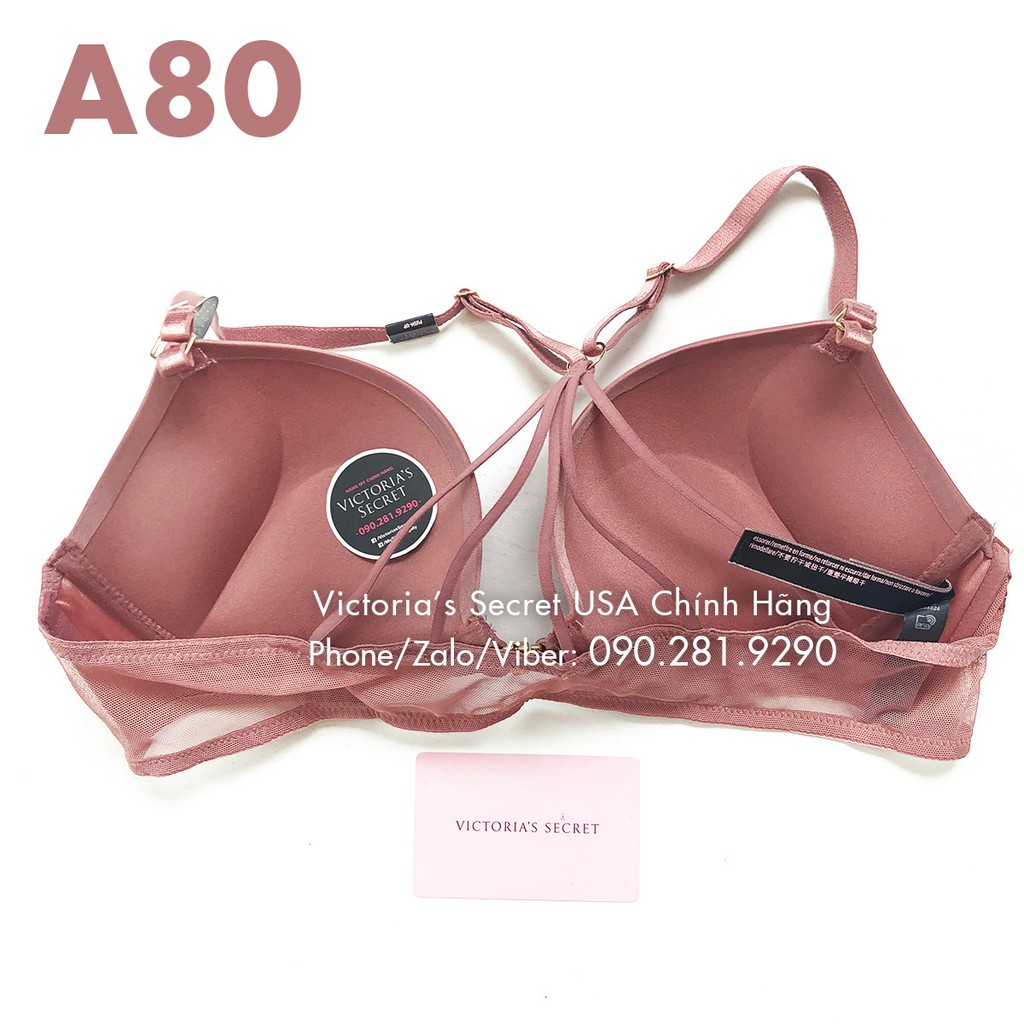 (Bill Mỹ 36A, A80) - Áo hồng đất, gài trước, siêu nâng, Bombshell Add-2-cups, Withered Rose - Victoria Secret USA | BigBuy360 - bigbuy360.vn