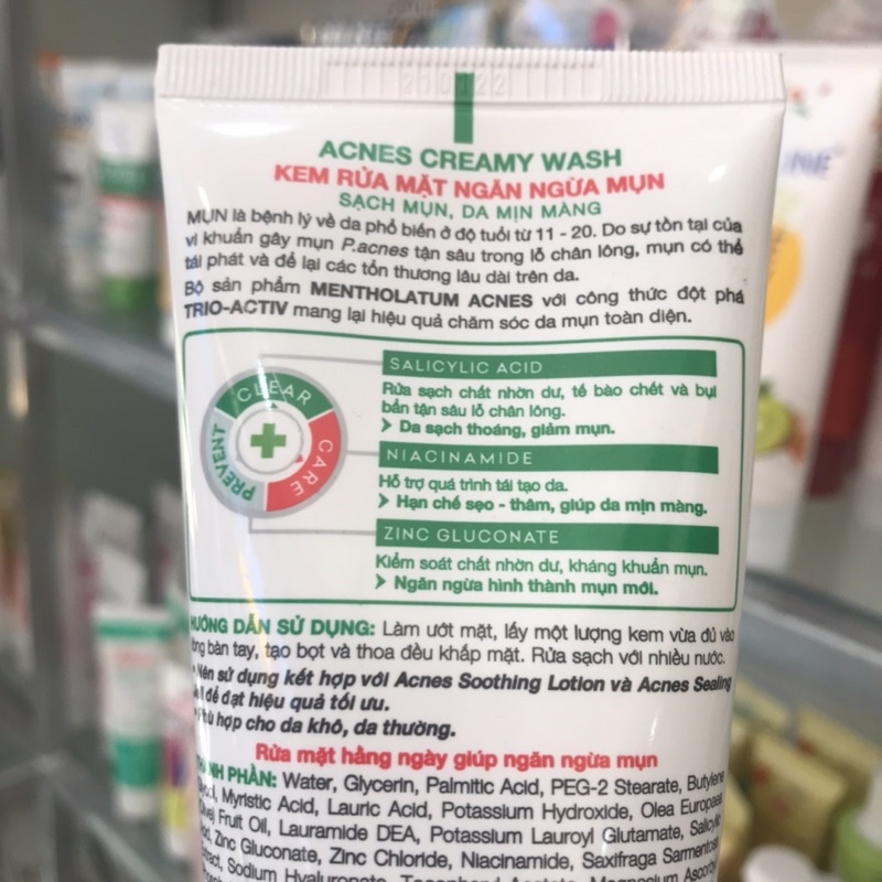Kem rửa mặt Acnes ngăn ngừa mụn 100g