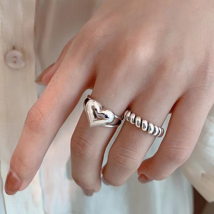 iF YOU Bộ 3 Nhẫn Bạc Đeo Đốt Ngón Tay Phong Cách Vintage Cho Nữ