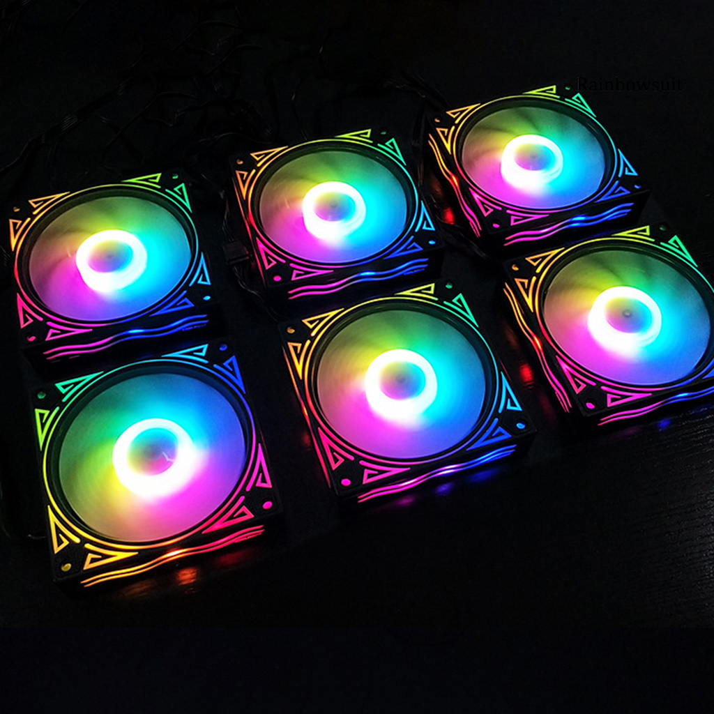 Quạt Tản Nhiệt 12cm Màu Rgb Phản Quang Chống Trầy Xước Không Gây Tiếng Ồn Cho Máy Tính