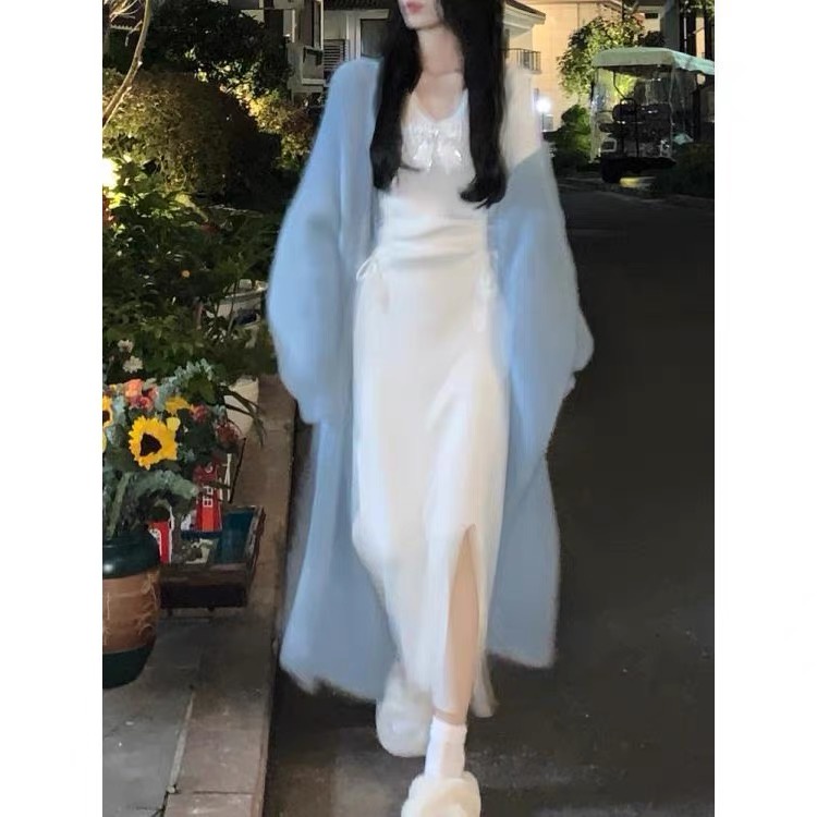 ÁO KHOÁC CARDIGAN LÔNG Thỏ DÁNG DÀI hàng QUẢNG CHÂUC