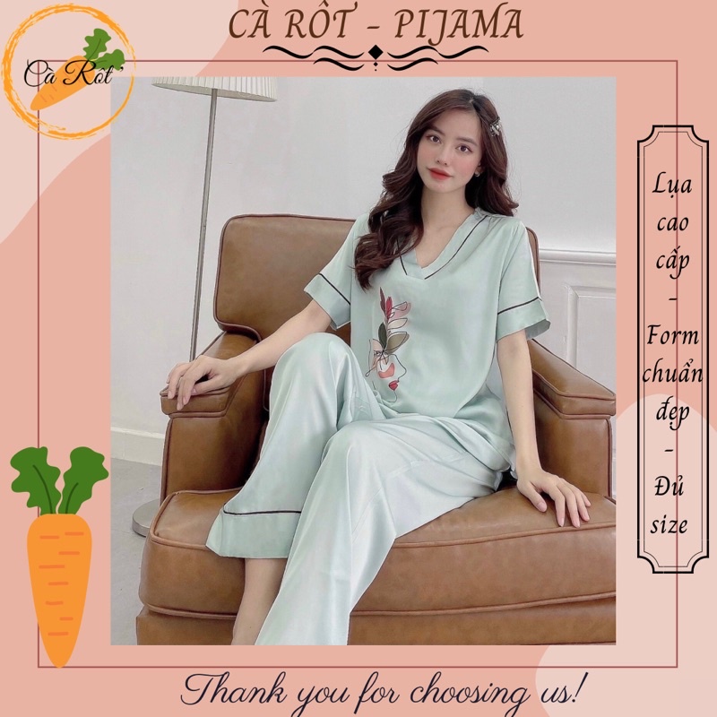 🍃 ĐỒ BỘ PIJAMA (FULLSIZE L-2XL) LỤA LATIN QUẦN DÀI TAY DÀI 🍃