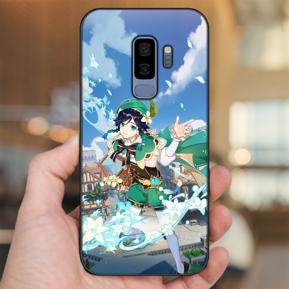 Ốp lưng Samsung S9 Plus viền đen in hình Venti Genshin Impact