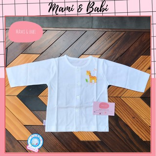 Áo Sơ Sinh Tay Dài Cho Bé Nút Giữa Hello B&B