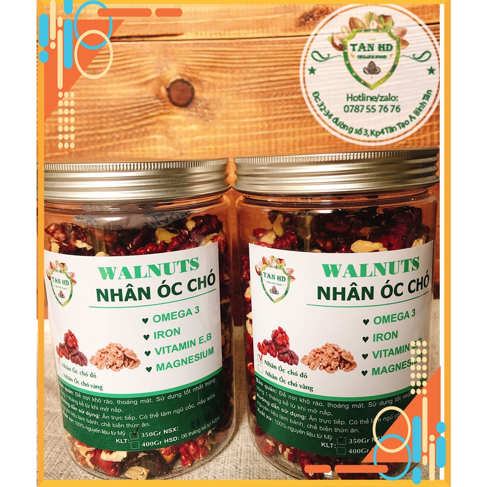 Nhân óc chó đỏ Mỹ ( 350gr)